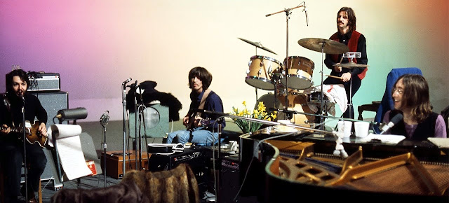 The Beatles durante las grabaciones del Let it Be en 1969