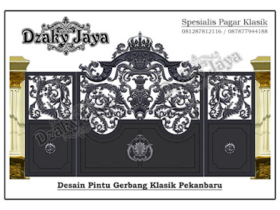 Gambar desain pintu gerbang besi tempa klasik