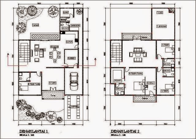 Desain Rumah  Minimalis  2  Lantai  Type  120  Gambar  Foto 