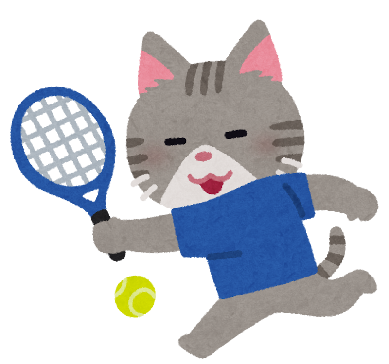 テニスをやる動物のキャラクター かわいいフリー素材集 いらすとや