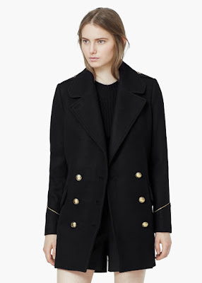 Mango Double Breasted Wool Coat