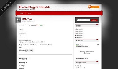 iDream Blogger Teması