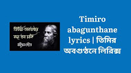Timiro abagunthane lyrics | তিমির অবগুণ্ঠনে লিরিক্স