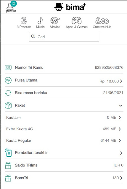 Cara Mengecek Kuota Internet