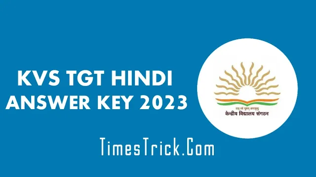 KVS TGT Hindi Answer Key 2023