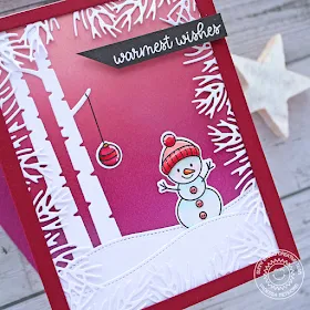 Sunny Studio Stamps: Christmas Garland Frame Dies Feeling Frosty Rustic Winter Dies Woodland Border Dies Winter Themed Holiday Card by Vanessa Menhorn
