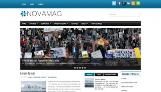 Download NovaMag Blogger Template