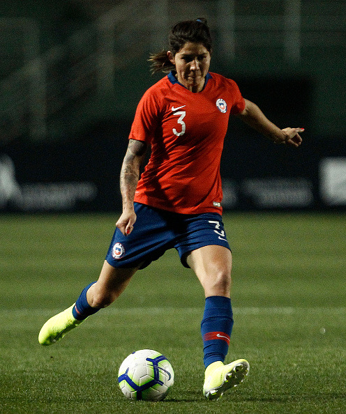 Carla Guerrero en amistoso entre selecciones femeninas de Costa Rica y Chile, 29 de agosto de 2019