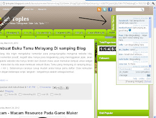 Membuat Buku Tamu Melayang Di samping Blog