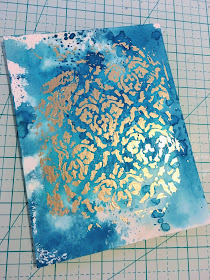 Frilly and Funkie: Saturday Showcase - Mixed Media Foiling Technique with SewPaperPaint #mixedmedia #timholtz #cardmaking #tutorial #technique #ideaology #rangerink #foiling #gluestick #sizzix #foundrelatives #paperdolls #distressink #distressoxide #vintage #stencil #diecut #cards #sewpaperpaint #autumnclark