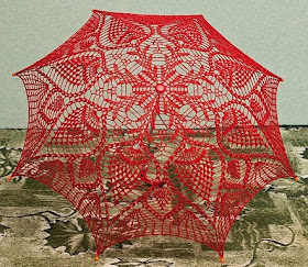 sombrinha/guarda-chuva de crochê com gráfico