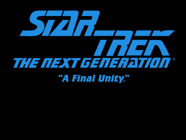 Star Trek: The Next Generation - A Final Unity title screen