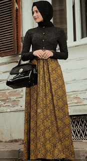 model gamis batik modern