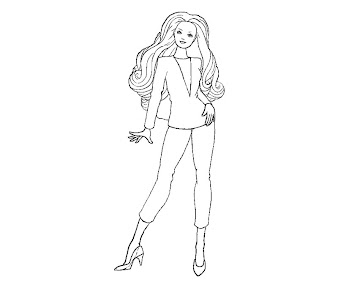 #5 Barbie Coloring Page