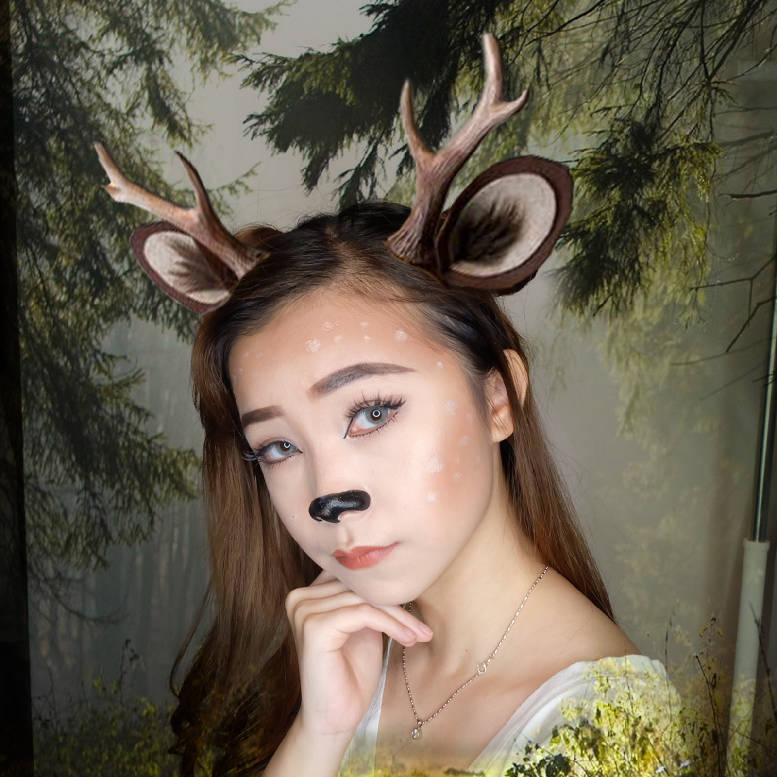 BEAUTY HALLOWEEN BAMBI INSPIRED MAKE UP LOOK CATHY SIE