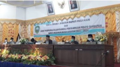 DPRD Kabupaten Pasaman Gelar Rapat Paripurna Serah Terima Jabatan Bupati dan Wakil Bupati