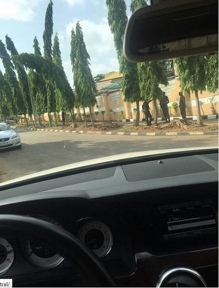 Photos Allegedly Showing EFCC Officials at Fani-Kayode's Asokoro House in Abuja