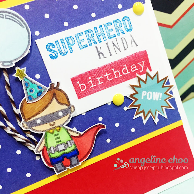 ScrappyScrappy: Superhero kinda Birthday #scrappyscrappy #sweetstampshop #stamp #card #handmade #superhero #birthday