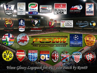 PES 2013 Wave Glossy Logopack for PESEdit Patch 2.6 by Ron69