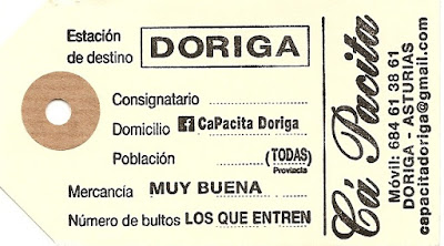 Tarjeta de visita de Cá Pacita, Dóriga, Salas. Grupo Ultramar Acuarelistas