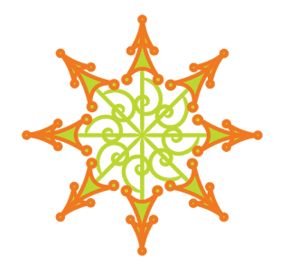 Mandala Snowflakes. 