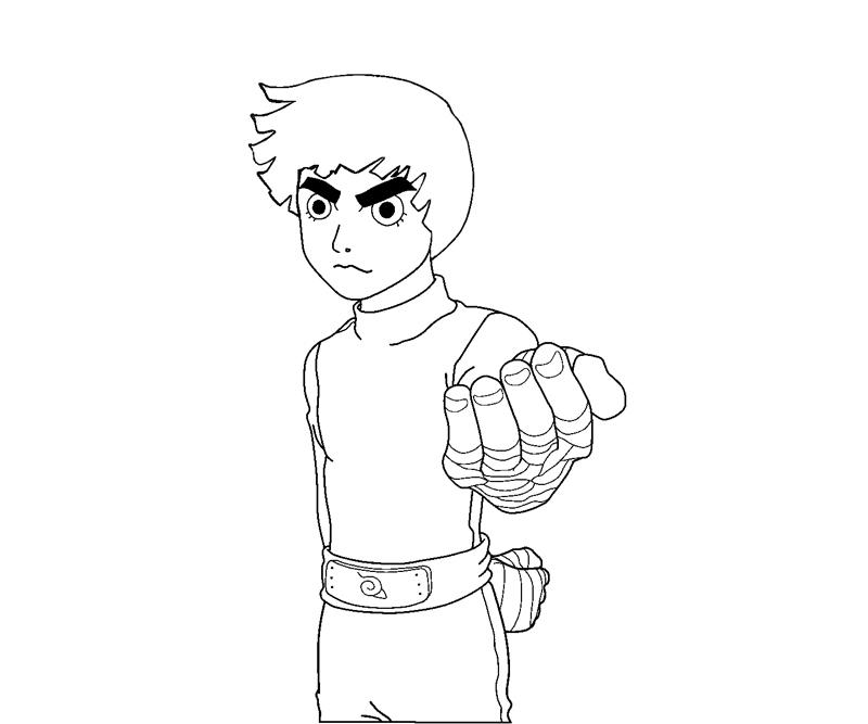 Printable Rock Lee 8 Coloring Page