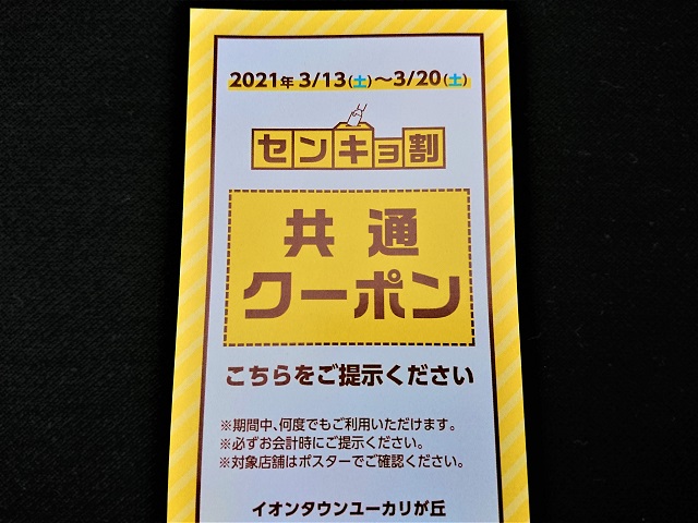 第21回　千葉県知事選挙　期日前投票　イオンタウンユーカリが丘　センキョ割