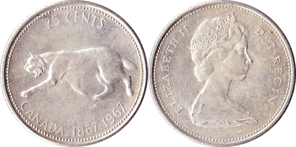 Canadian 25 Cent Quarter Coin