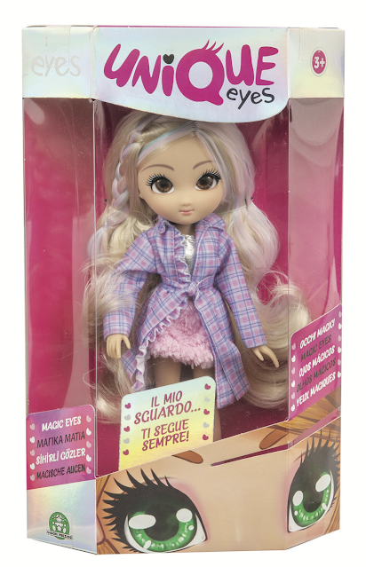 Unique eyes Light Up & Go Doll Assorted Pink