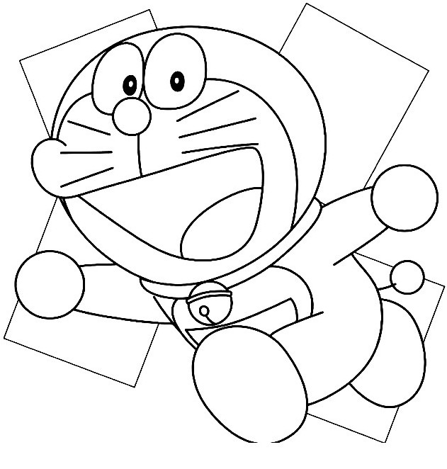 Gambar Mewarnai Kartun Doraemon