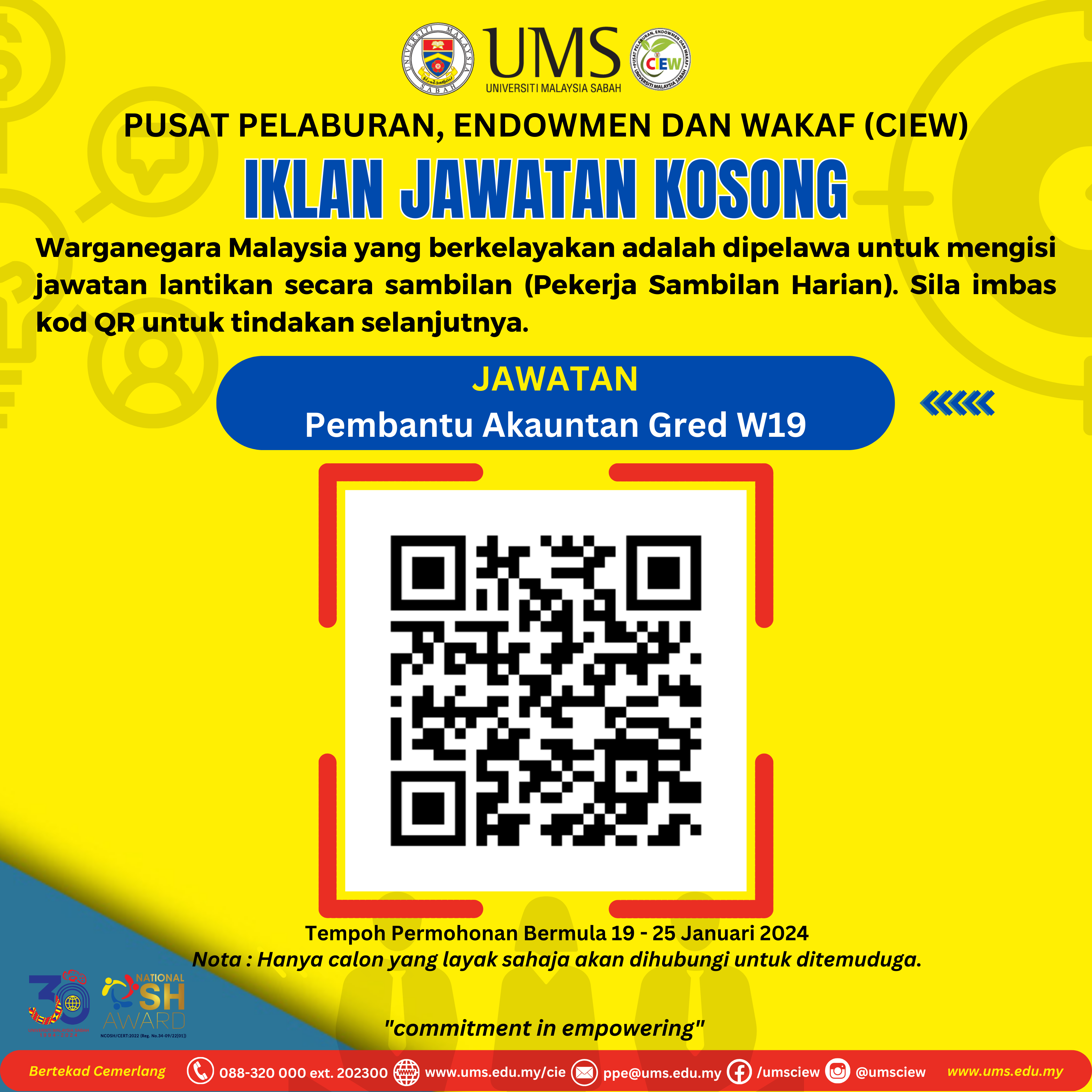 Jawatan Kosong di Universiti Malaysia Sabah (UMS)