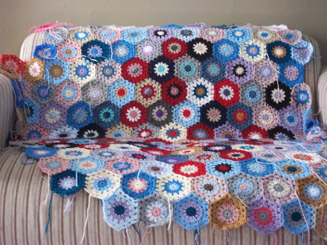 Hexagon Crochet Scrapghan