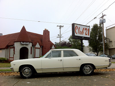 1967 Chevrolet Chevelle Malibu sedan at Club 21.