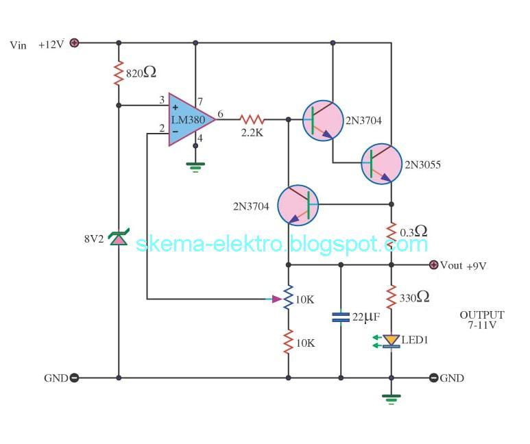 DC Converter 12V ke 7 11V schematic diagrams repair 