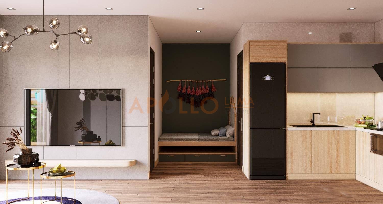 Mẫu thiết kế nội thất căn hộ 43m2 tòa GS1 Vinhomes Smart City