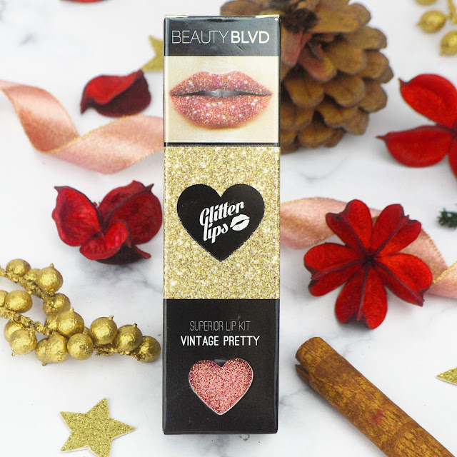 Instant Beauty Fix Products Review Beauty BLVD Glitter Lips Kit Vintage Pretty Lovelaughslipstick Blog