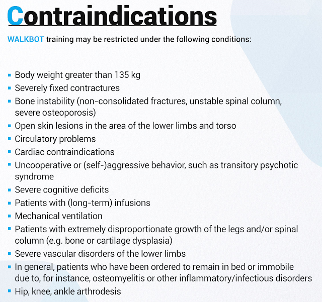 indications and contraindications of Walkbot rehabilitation robot(2)