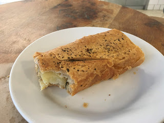 vegan sausage roll with only potatoes in it