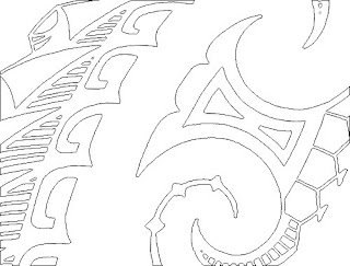 maori tattoo linedrawing high resolution image