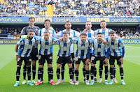 R. C. D. ESPANYOL DE BARCELONA. Temporada 2021-22. Diego López, Cabrera, Yangel Herrera, Sergi Darder, Sergi Gómez. Tonny Vilhena, Raúl De Tomás, Adrià Pedrosa, Keidi Baré, Óscar Gil, Javi Puado. VILLARREAL C. F. 5 R. C. D. ESPANYOL DE BARCELONA 1 Domingo 27/02/2022, 14:00 horas. Campeonato de Liga de 1ª División, jornada 26. Villarreal, Castellón, estadio de La Cerámica: 15.600 espectadores. GOLES: 1-0: 14’,Yéremy Pino. 2-0: 20’, Yéremy Pino. 3-0: 45’, Yéremy Pino. 4-0: 53’, Yéremy Pino. 4-1: 65’, Keidi Baré. 5-1: 86’, Boulaye Dia.