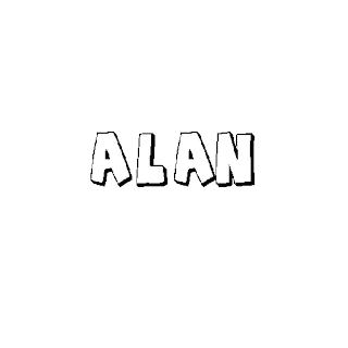 Nombre Alan para colorear