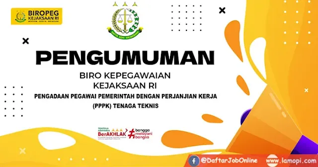 Formasi dan Pengumuman Rekrutmen PPPK Kejaksaan Agung RI Tahun 2022/2023