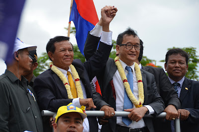 Sam Rainsy and Kem Sokha, July 19, 2013