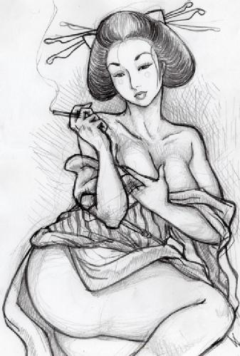 Japanese Geisha Tattoo Design Picture 2