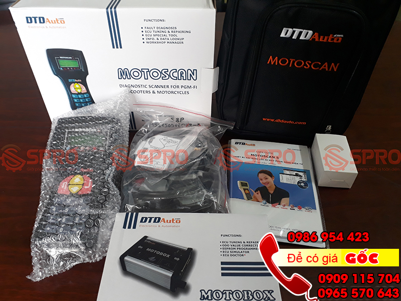 Máy chuẩn đoán lỗi MOTOSAN và phụ kiện MOTOBOX