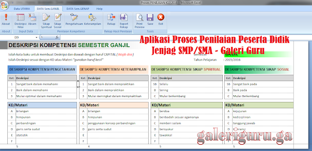 Aplikasi Proses Penilaian Kurikulum 2013 Peserta Didik Semua Jenjang Sekolah