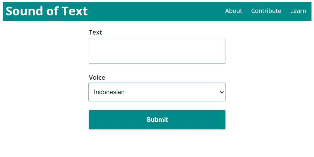 Sound of Text adalah