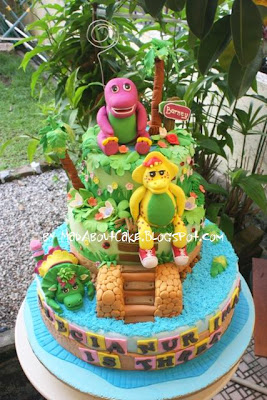 Barney Birthday Cake on Mad About Cake  Barney And Friends Cake