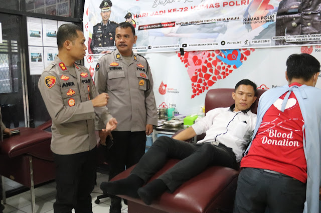 Polres Muara Enim Gelar Donor Darah Menyambut HUT ke-72 Humas Polri dengan Semangat Kemanusiaan