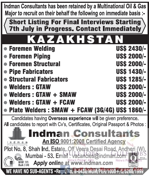 Oil & gas company jobs for Kazakhstan